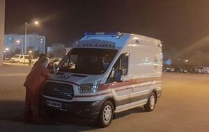 Машины скорой помощи прибывают к аэропорту Харьков