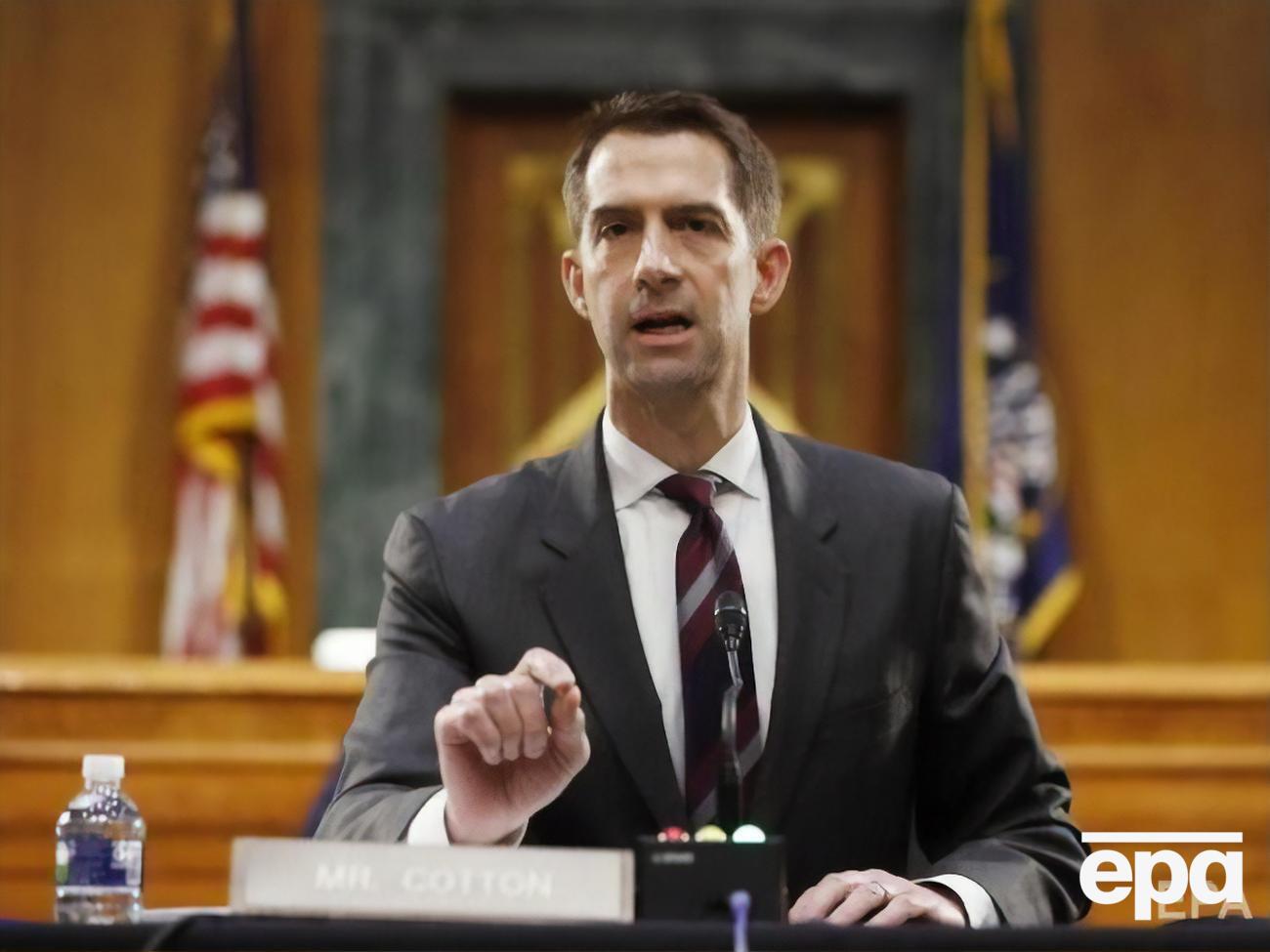 Коттон раніше виступав за припинення будівництва російського газопроводу