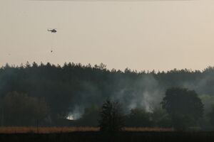 Для тушения пожара в Харьковской области задействовали авиацию
