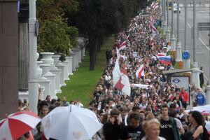 В Минске прошел многотысячный Марш единства. Фоторепортаж