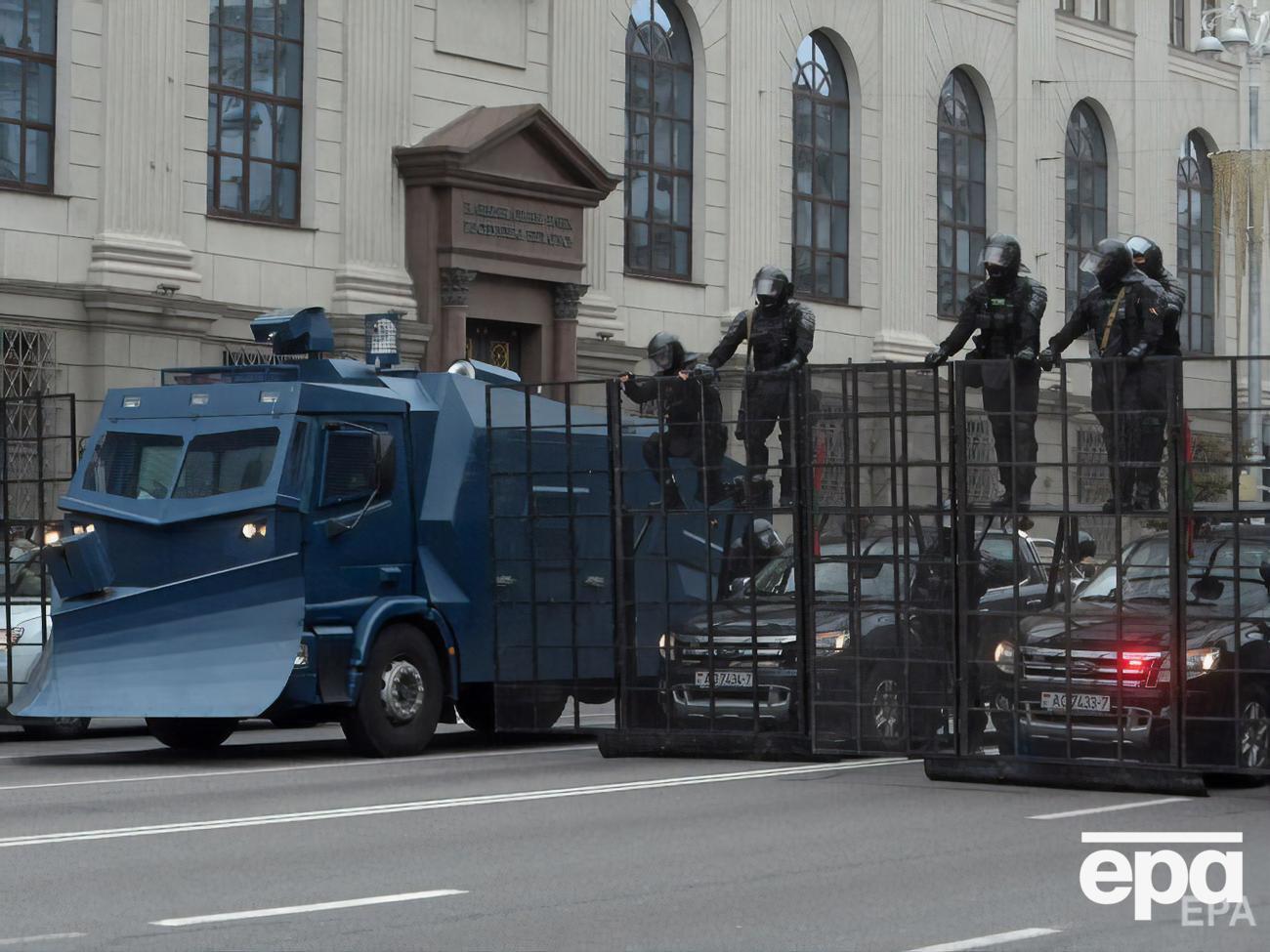 В день проведения Марша единства на улицах Минска было много милиции