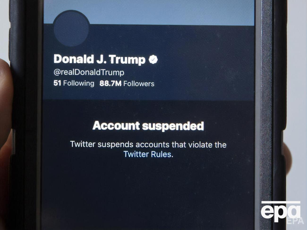 Twitter заблокував акаунт Трампа увечері 8 січня