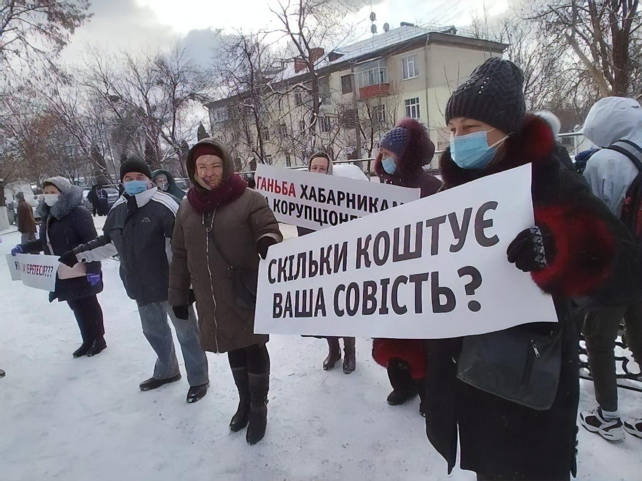 У Житомирі відбулася акція протесту проти підвищення тарифів