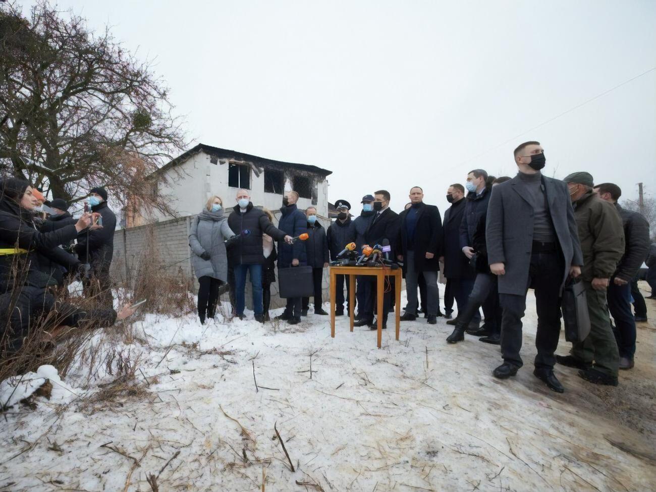 На місці пожежі побував президент
