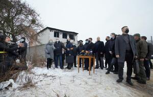 На місці пожежі побував президент