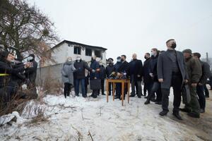 На місці пожежі побував президент