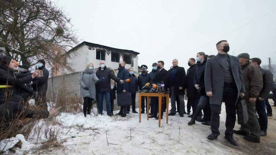 На місці пожежі побував президент