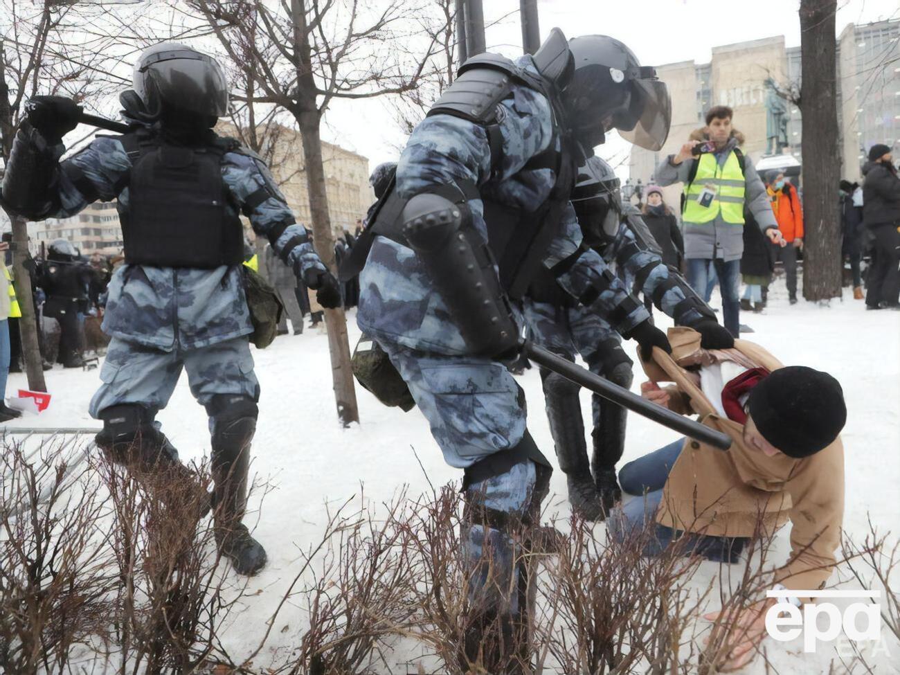 23 января в РФ на митингах задержали более 3 тыс. человек