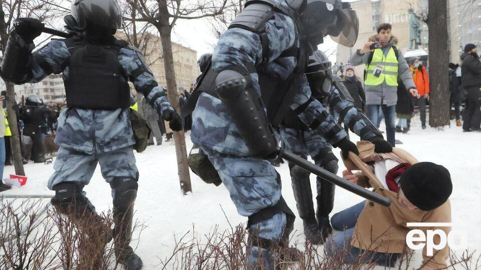 23 січня у РФ на мітингах затримали понад 3 тис. осіб