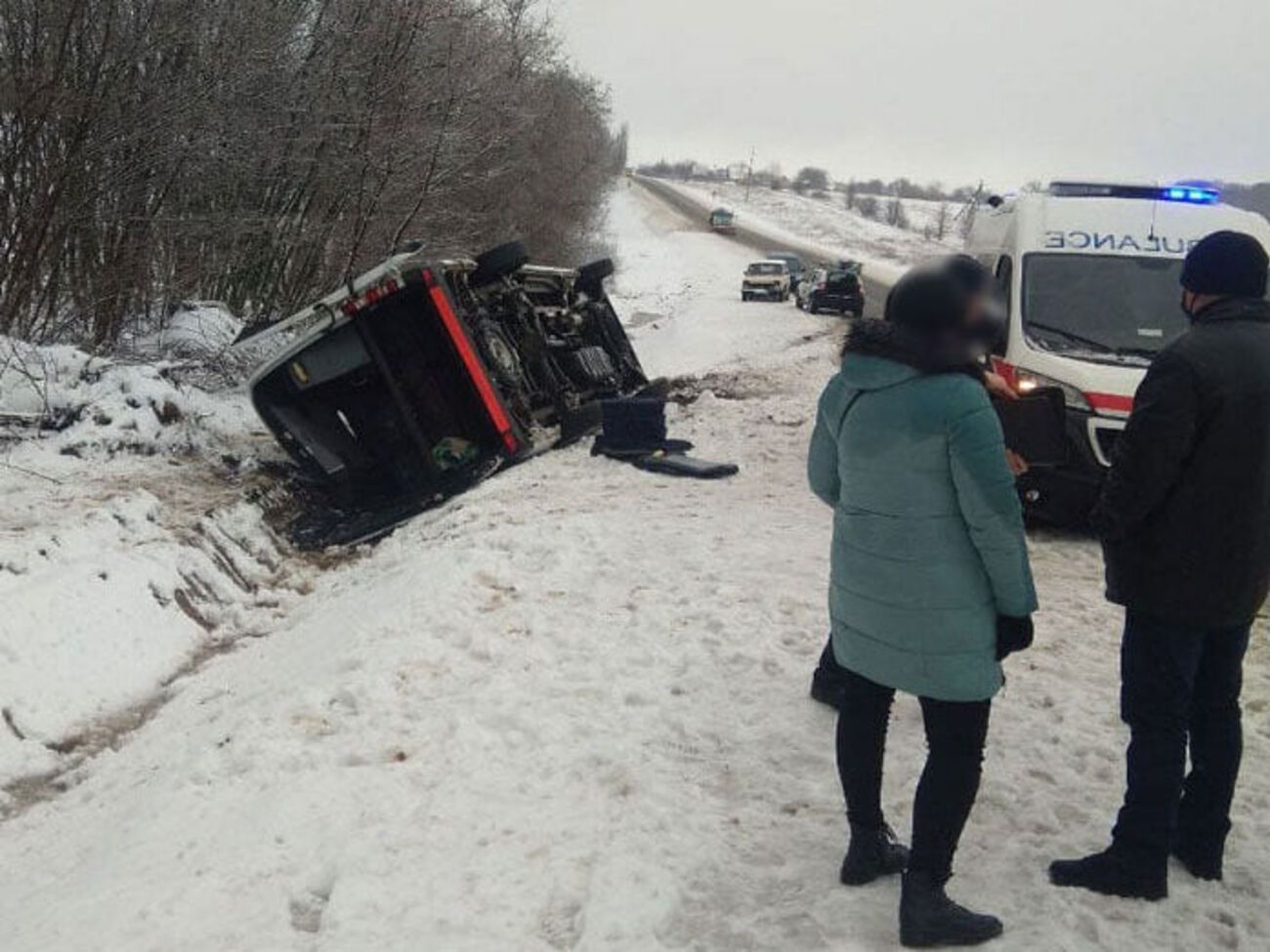 На момент ДТП в салоне микроавтобуса находилось 13 пассажиров