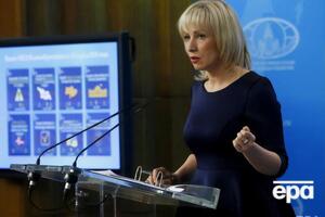 Захарова (на фото) зазначила, що Симоньян уже озвучувала ідею про приєднання Донбасу "в різних формах"
