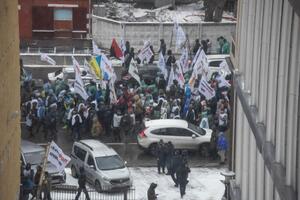 У Києві знову протестували підприємці, цього разу ходили до посольства США. Фоторепортаж