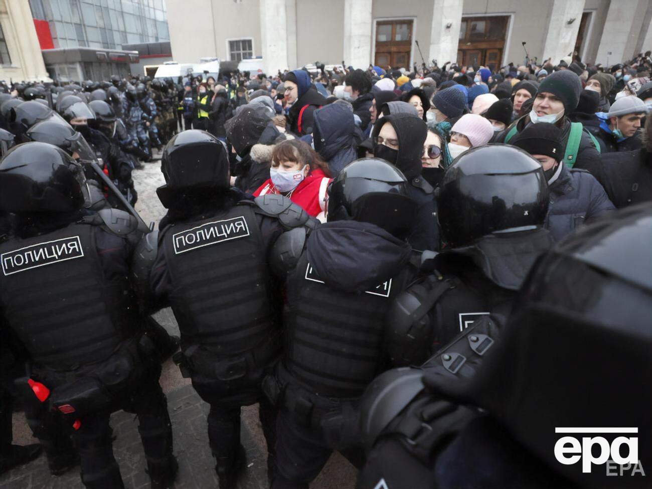 31 січня по всій Росії відбуваються повторні акції протесту на підтримку Навального