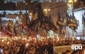 У Києві 1 січня відбувся смолоскипний хід на честь Бандери