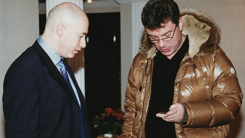 Гордон и Немцов во время записи интервью в 2008 году