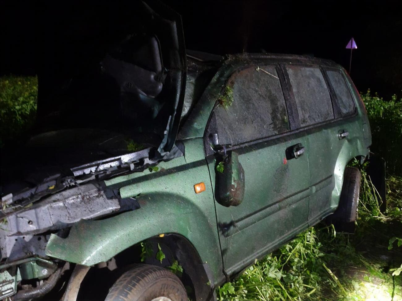 Машина съехала в кювет