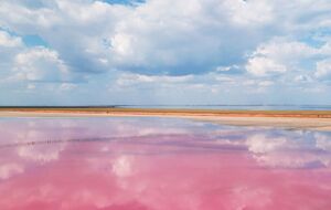 Лемурийское озеро известно своим уникальным цветом