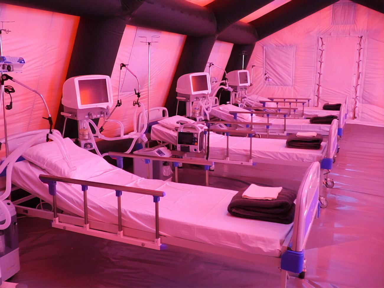 Мобильный госпиталь может принять 120 пациентов с COVID-19