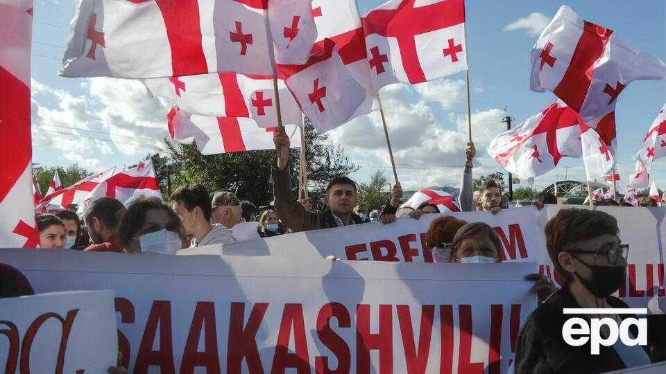 Сьогодні під будівлю в'язниці, де утримують Саакавшілі, на акцію протесту вийшли його прибічники