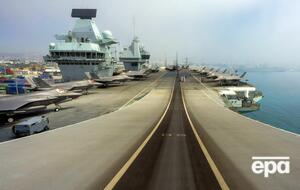 На авианосце HMS Queen Elizabeth находятся восемь британских самолетов RAF F-35, а также 10 американских истребителей-невидимок F-35B