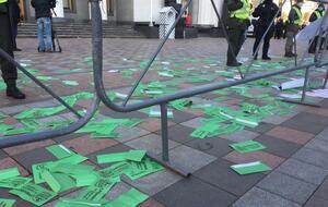 Участники акции подчеркнули, что законопроект, который касается Киева, хотят принять без учета мнения жителей столицы