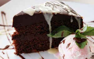 Брауни нужно подавать с шариком мороженого