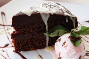 Брауни нужно подавать с шариком мороженого