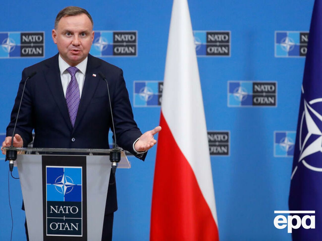 У Варшаві дуже серйозно ставляться до пересування військ РФ біля кордону України, зазначив Дуда