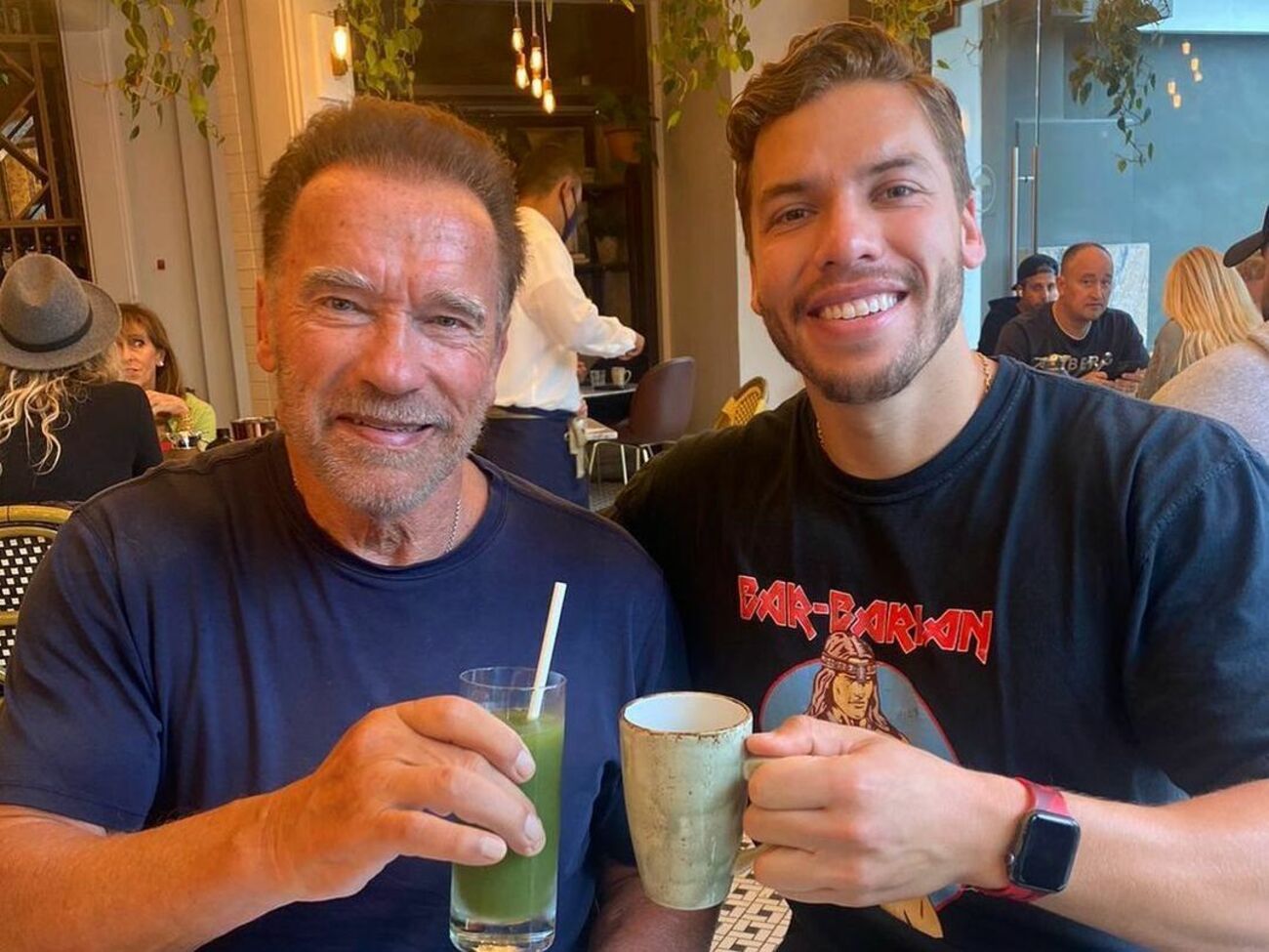 Арнольд Шварценеггер со своим внебрачным сыном Джозефом