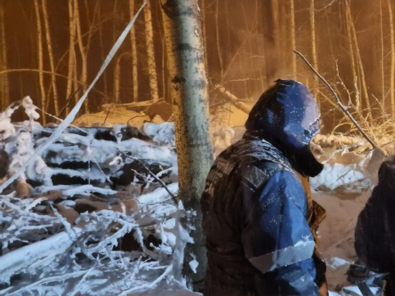 У районі аварії йшов крижаний дощ