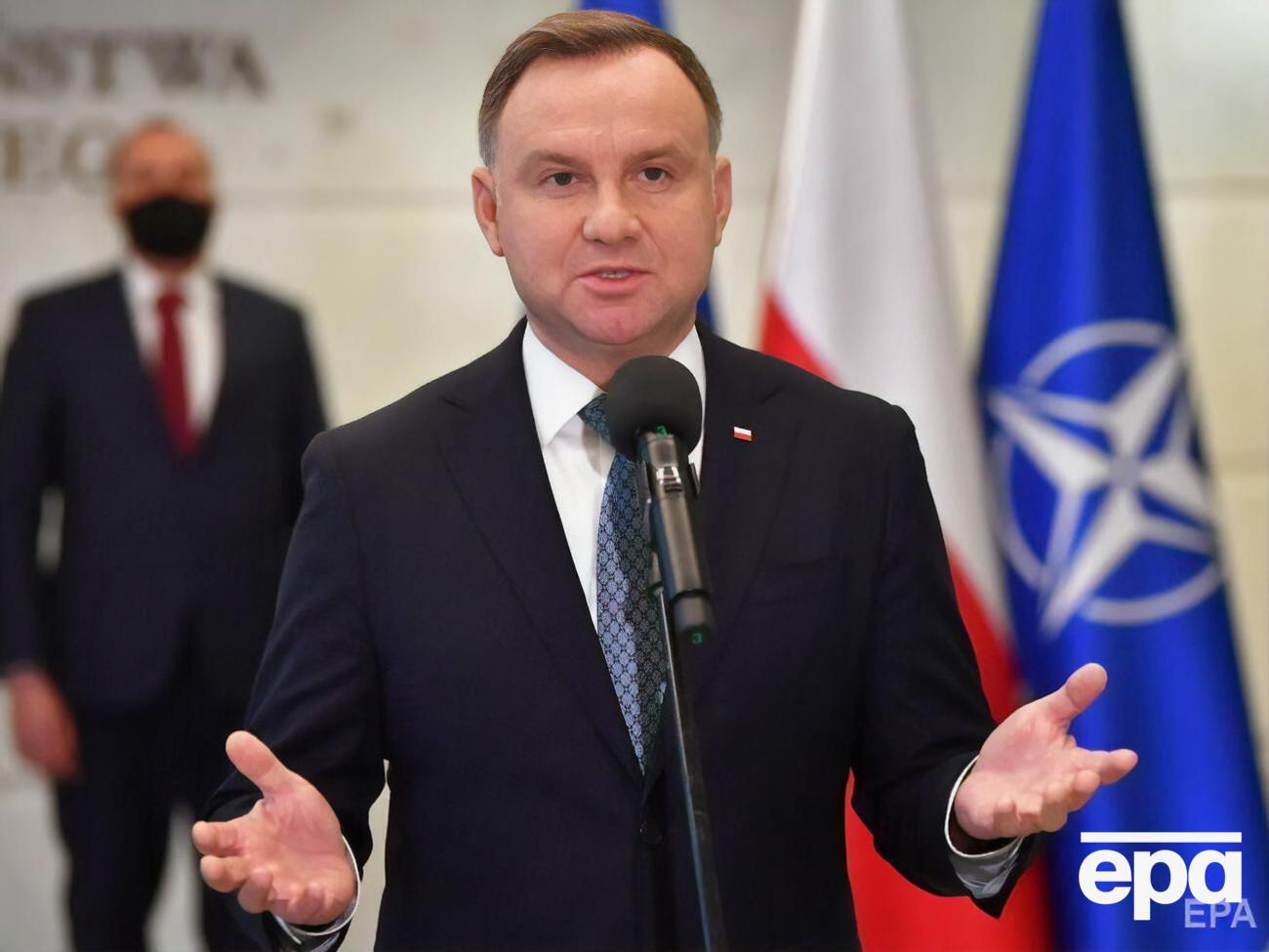 Польша помнит Саакашвили как друга бывшего главы государства Леха Качиньского, отметил Дуда (на фото)