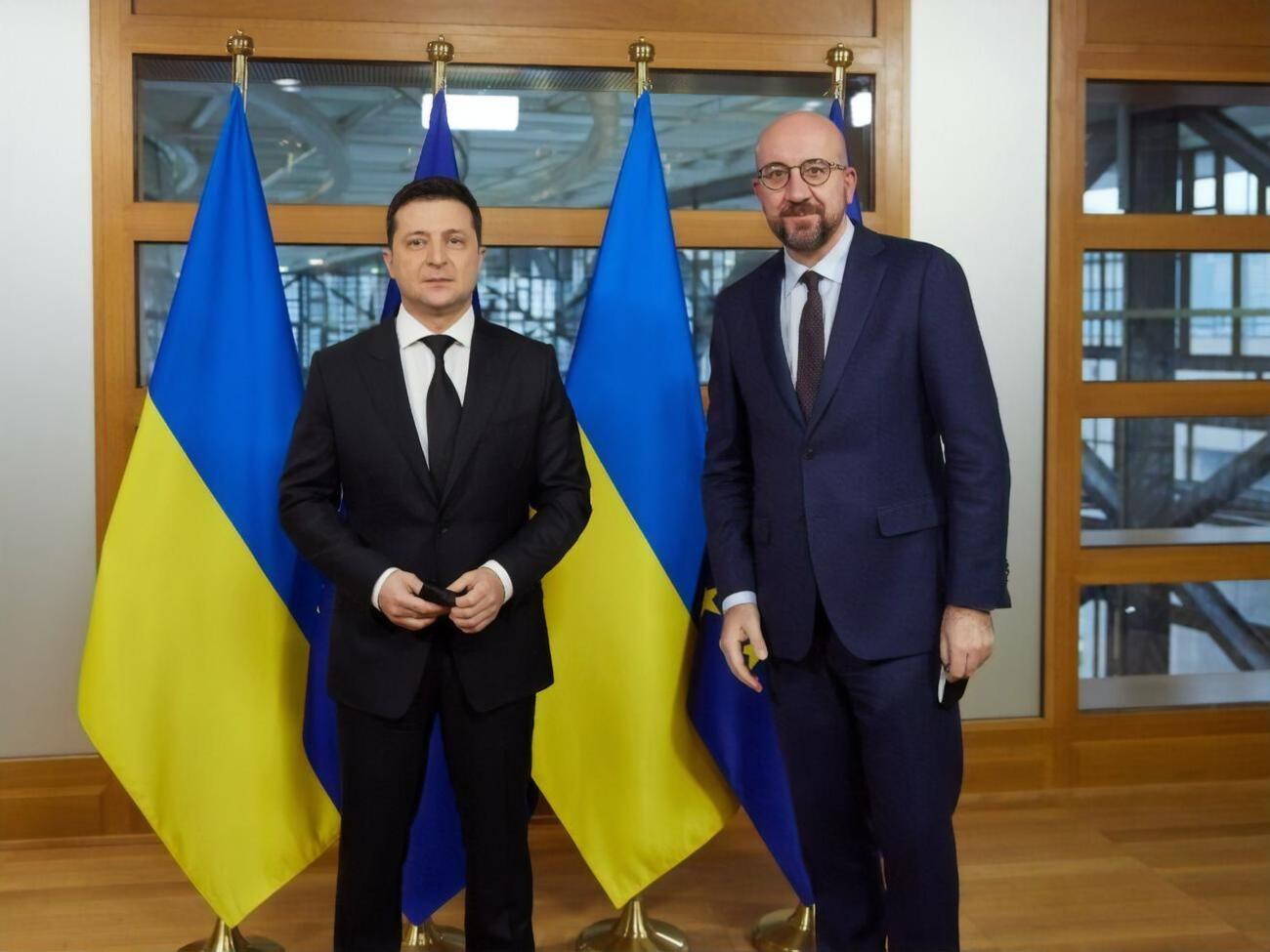 Зеленский встретился с Мишелем в Брюсселе