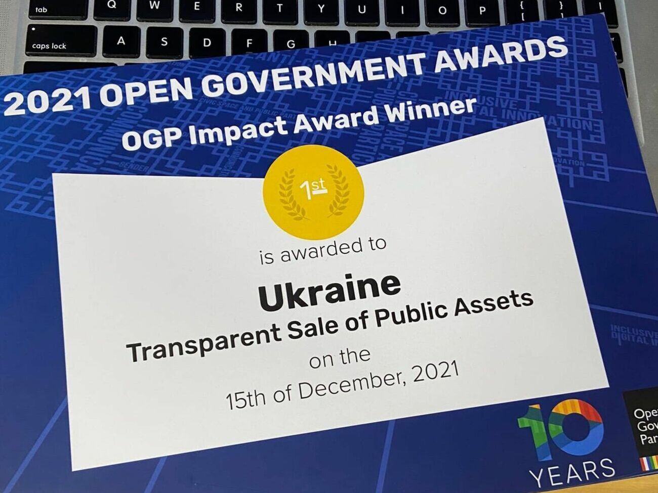 "РroZorro.Продажі" вручили премію Open Government Partnership Awards 2021