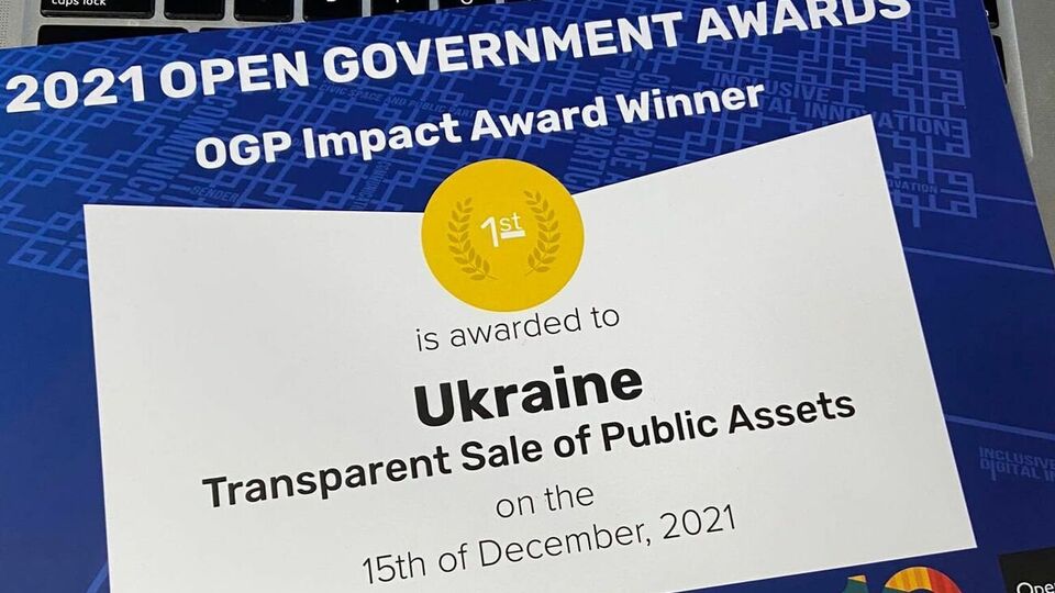 "РroZorro.Продажі" вручили премію Open Government Partnership Awards 2021
