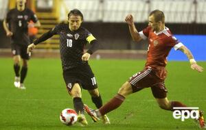 Збірна Росії (у червоному) програла команді Хорватії у вирішальному матчі відбору на ЧС 2022 року