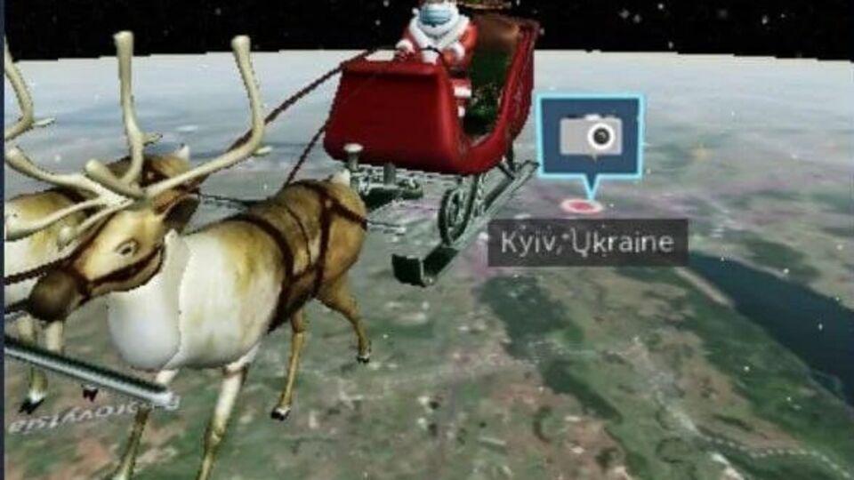 24 декабря Санта пролетел над Украиной