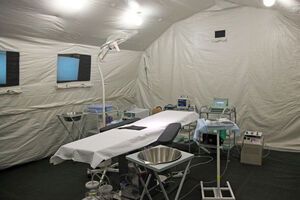 Полевой госпиталь является ключевым элементом по оказанию помощи пострадавшим в случае боевых действий