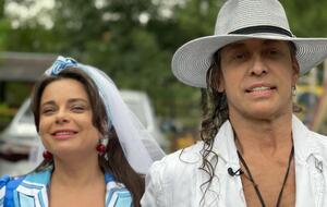 Королева и Тарзан вместе вышли в свет