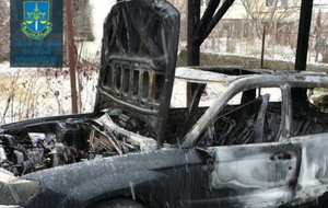 Автомобіль Павла Білецького було повністю знищено вогнем