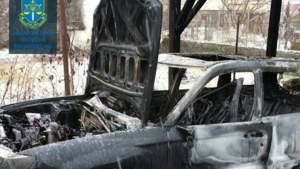 Автомобиль Павла Белецкого был полностью уничтожен огнем