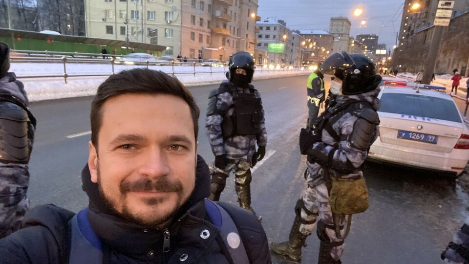 Машину Яшина зупинили співробітники ДІБДР, ОМОН і Центру "Е"