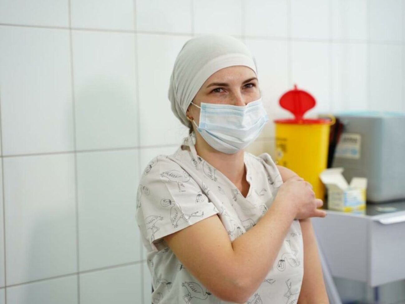 У Київській області перше щеплення проти COVID-19 зробили лікарці Броварської багатопрофільної лікарні Тетяні Шульженко