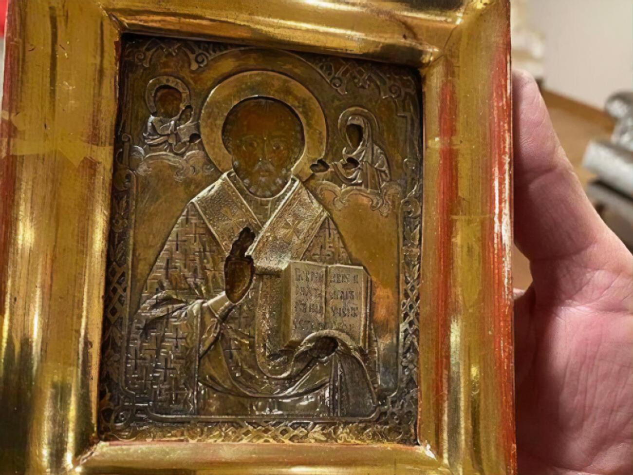 Додик подарил Лаврову старинную украинскую икону в декабре 2020 года