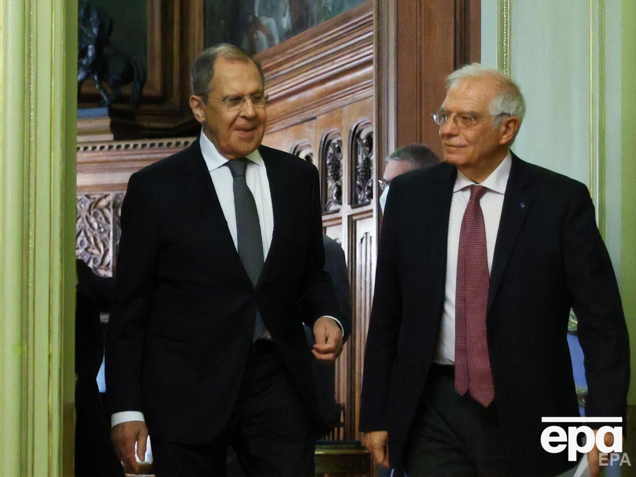 Боррель (справа) 5 февраля встретился в Москве с Лавровым
