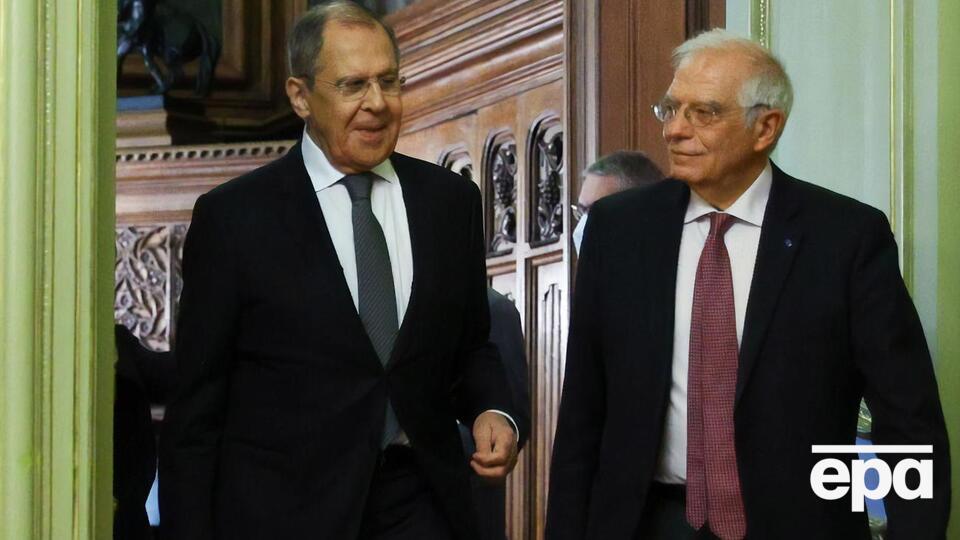 Боррель (справа) 5 февраля встретился в Москве с Лавровым