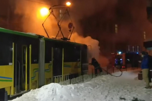 Пожежа у трамваї спалахнула через загоряння високовольтного щита в кабіні водія
