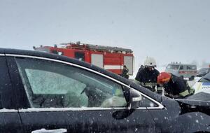 Были травмированы двое водителей и пять пассажиров рейсового автобуса