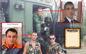 По данным ГУР Минобороны Украины, Басыров (слева) и Тимаев (в кабине грузовика) причастны к военным преступлениям