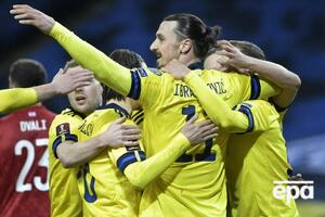 Ибрагимович празднует гол в ворота сборной Грузии