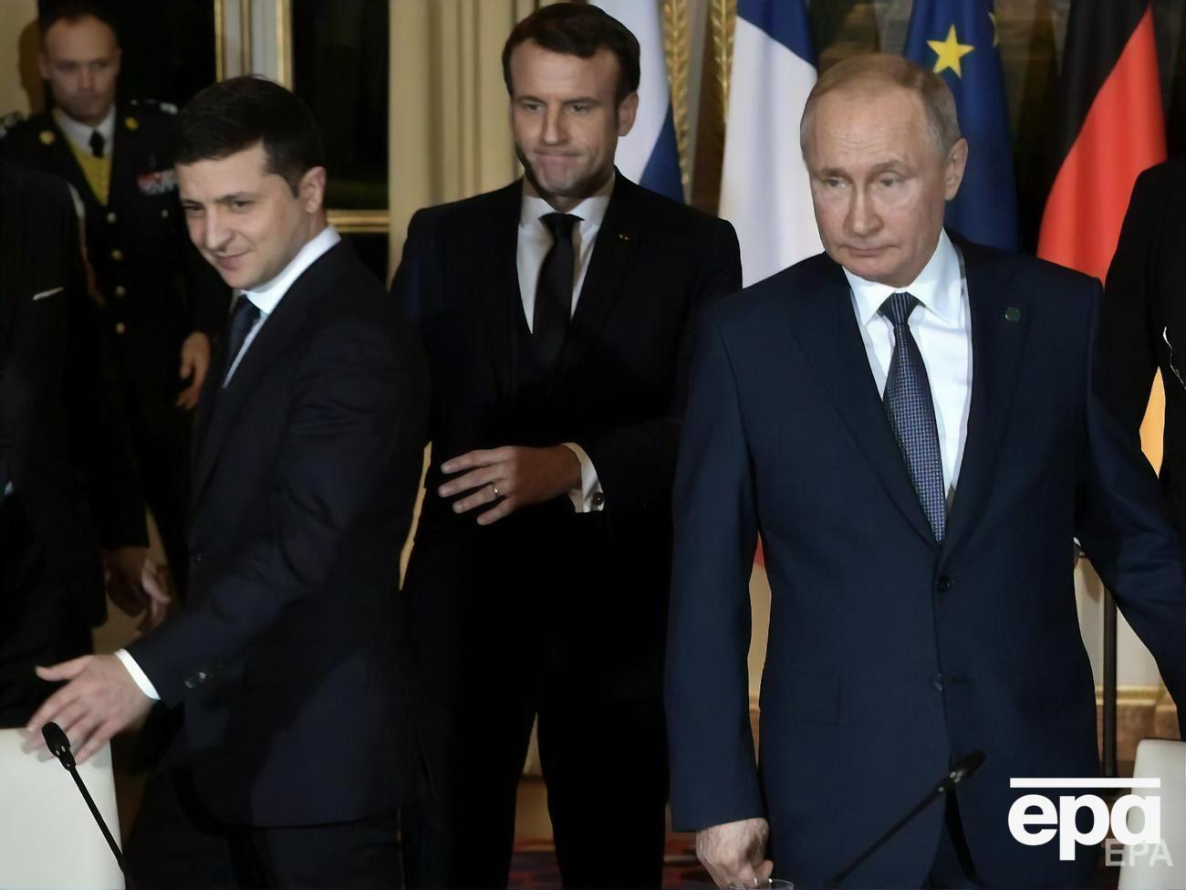 Зеленский и Путин встречались на саммите лидеров "Нормандской четверки" в декабре 2019 года